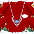 wholesale S925 Sterling Silver Maker's "Deer in Love" Dynamic Necklace for Women, Luxuriously Fashionable and Unique with a Movable Antler Pendant-0-0