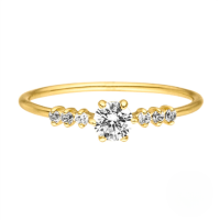 wholesale S925 Silver New V-shaped Opal And Zircon Ring, Trendy And Luxurious Ins Style-Style 3 Size 7