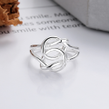 wholesale S925 Sterling Silver Korean Dongdaemun Multi-Layer Twisted Crossover Open Ring Creative Personality Index Finger Ring for Women-0-2