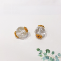 wholesale S925 gold-plated sterling silver natural clear crystal accessory transfer bead spacer bead string ornament handmade DIY semi-finished product new special offer-0-7