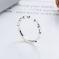 wholesale S925 Silver Fashion Retro Rustic Bamboo Joint Creative Design Minimalist Trendy Open Ring-YJ1234/approx. 2g>Adjustable opening