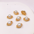 wholesale S925 silver gold-plated accessories with natural pearl pendant, earrings, bracelet, necklace, and DIY semi-finished jewelry-0-4