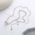 wholesale S925 Silver Modern Minimalist Geometric Spring Design Fringe Small Run Designer Daily Wear Necklace for Women-0-2