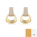 wholesale 925 Silver Moissanite Fashionable and Trendy Earrings, Gold High-End Ins Style, Hypoallergenic and Tarnish-Free Light Luxury Ear Studs-0-6