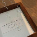 wholesale S925 Sterling Silver Korean Style Butterfly Pearl Necklace for Women, Designed with a Sense of Fashion, Elegant Floral Collarbone Chain Trendy-0-5