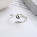wholesale S925 sterling silver Korean-style minimalist romantic tulip open ring, ins small fresh versatile index finger ring for women-0-1