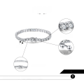 wholesale S925 Sterling Silver 4mm Single Row Full Zircon Tennis Bracelet for Men and Women Cross-border-0-1