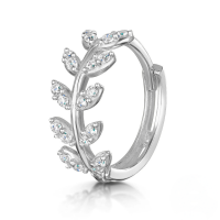 wholesale S925 Sterling Silver Cartilage Piercing Zircon Ear Cuff, An Ins Punk Style Ear Bone Clip-Single platinum #6 925 silver