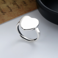 wholesale S925 Sterling Silver Blind for Love Heart-shaped Ring Fashion Trendy Versatile Index Finger Ring for Women-0-1