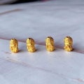 wholesale S925 gold-plated four little Buddha accessories DIY bracelet necklace Buddhist bead chain ornaments spacer beads collectible play accessories-0-1