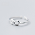 wholesale S925 Silver Nalan Infinity 8 Ring, Japanese and Korean Fashion, Personality-Infused, Elegant and Minimalist Openable Ring J4454-0-0