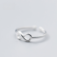 wholesale S925 Silver Nalan Infinity 8 Ring, Japanese and Korean Fashion, Personality-Infused, Elegant and Minimalist Openable Ring J4454-S925 silver ring Adjustable opening