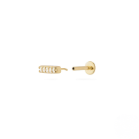 wholesale S925 Sterling Silver 18g Flat Head Push-pin Cartilage Ear Stud, Popular In Europe And America For Ear Piercing-Single gold #15