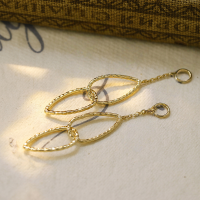 wholesale 925 Silver Plated Teardrop Earrings Japanese Design Dangling Drop Earrings for Layered Wear-Picture matching earrings (one pair)