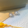 wholesale S925 Metal Korean New Twist Pearl Earrings Women, Small Niche Design, Luxury Advanced Flower Earrings, Versatile Style-0-0