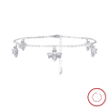 wholesale S925 Sterling Silver Minimalist Small Bee Ankle Chain, Versatile Women's Beach Foot Jewelry Wholesale-0-1