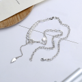 wholesale S925 Sterling Silver Small Natural Freshwater Pearl Angel Wing Tassel Heart Happy Collarbone Necklace for Women-0-1