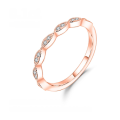 wholesale Rose gold, yellow gold, white gold 9K/10K/14K/18K moissanite minimalist dainty ring full band couples ring-0-0