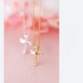wholesale S925 Sterling Silver Korean Style Small Fresh Cross Pendant Necklace Lovely Geometric Collarbone Chain D5175-0-3