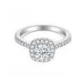 wholesale 9/10/14/18k White Gold Luxury Classic Rose Gold Plated 05ct D Color Moissanite Engagement Ring-0-0