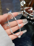 wholesale S925 Sterling Silver Butterfly Pearl and Broken Silver Bracelet for Women, New Chinese-style Small Design, National Style Versatile Hand Accessory Gift-0-14