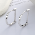 wholesale S925 Sterling Silver Minimalist Style Letter D Ear Clasp Ins Light Luxury Niche Design Versatile Jewelry Earrings-0-0