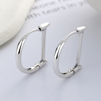 wholesale S925 Sterling Silver Minimalist Style Letter D Ear Clasp Ins Light Luxury Niche Design Versatile Jewelry Earrings-130FR/approx. 2.5g/pair 925 silver