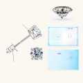 wholesale 10k Gold European and American Fashion Genuine Classic Four-Prong Moissanite Stud Earrings for Women High-End Earrings Wholesale-0-12