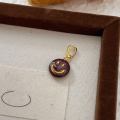 wholesale S925 sterling silver smiley enamel pendant necklace, minimalist luxury design, versatile sweater chain-0-6