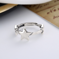 wholesale S925 Sterling Silver Retro Creative Five-Point Star Letter Ring, Ins Simple Fashion Best-Selling Women's Ring-0-1