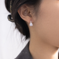 wholesale S925 Sterling Silver Light Luxury Square Diamond-Studded Ear Clips, Versatile Trendy Ear Jewelry for Women M05413-0-1