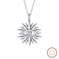 wholesale S925 Sterling Silver New Cross-Border Hit Product Evil Eye Necklace Pendant Unisex Jewelry Direct Factory Wholesale-0-5