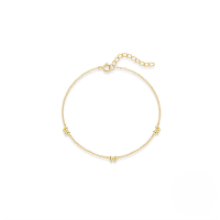 wholesale S925 Sterling Silver Bow Pendant Tassel Chain Necklace And Bracelet Set, A Popular European And American Lightweight Luxury Jewelry For Women-Gold-Bracelet 925 Silver