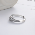 wholesale S925 Silver Cloud Tide Pavilion Fashion Euro-American Cross-Border Retro Serpent Dark Punk Style Versatile Design Open Ring-0-2