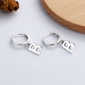 wholesale S925 Sterling Silver Korean Dongdaemun B Letter Trendy Pendant Tassel Earrings, Fashion Icon's Choice-0-1