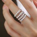 wholesale S925 full-body ring for women, Ins-style heart-shaped stack ring, romantic, delicate, elegant, gentle, sweet, and versatile-0-1