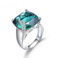 wholesale 925 silver designer-inspired synthetic emerald gemstone ring,-0-0