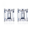 wholesale 925 SilverJewelry New 8*10mm High Carbon Diamond Imitation Emerald Zircon Ear Studs Cross-border Ins Best Seller-0-0