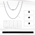 wholesale S925 Sterling Silver Tennis Chain with 4-Prong 2mm/3mm/4mm/5mm D Color VVS Moissanite - Cross-Border Bestseller, Factory Direct-0-3