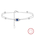 wholesale S925 Sterling Silver New Evil Eye Double Layer Bracelet Wholesale from Yunqian Handpicked-0-5