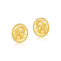 wholesale S925 Sterling Silver New Japanese Classic Pattern Leaf Earrings Minimalist Geometric Earrings for Women, Forest Style Small and Fresh-10K gold + swimming paint  925 silver