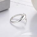 wholesale S925 Sterling Silver Cute Dolphin Ring for Women, Korean-style Fashion Wrap Adjustable Index Finger Ring, High-end-0-3