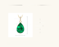 wholesale S925 Sterling Silver Plated K Gold European and American Cross-Border Water Drop Emerald Necklace for Women, High-End Design Sense Collarbone Chain Pendant-0-5