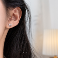 wholesale S925 Sterling Silver Fresh Sweet Lovely Bow Diamond-Inlaid Rabbit Stud Earrings for Women M05227-0-1