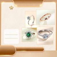 wholesale Custom pure silver rings, made-to-order couple rings, precision-set zircon/moissanite ring OEM processing-JZ011164-1 (white gold 0.25 carat)  Adjustable opening