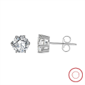 wholesale S925 Sterling Silver Classic Four-Prong Zircon Earrings, Versatile and Elegant, Direct from the Manufacturer-0-4