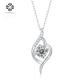 wholesale S925 Sterling Silver Love at First Sight Pendant Light Luxury Moissanite Drop Gift Cross-border Jewelry Layering High-end Necklace-0-1