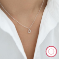 wholesale S925 Sterling Silver 26 Letters Necklace, Minimalist and Versatile Choker for Men and Women, Cross-Border Jewelry Wholesale-0-3