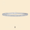 wholesale S925 Sterling Silver Moissanite Tennis Bracelet for Women,Ins。-0-1