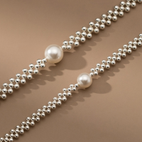 wholesale S925 Sterling Silver Swarovski Crystal Wide Round Bead Bracelet, Ins Style Fresh and Elegant Women's Accessory S6640-S925 silver bracelet 8MM 925 silver